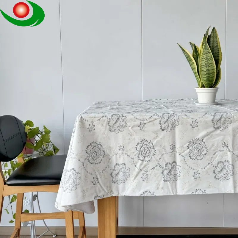 Heavy Duty Vinyl Tablecloth with Flannel Backing Waterproof Oil-Proof Plastic Table Cloth Stain-Resistant Wipeable Rectangle or Square Table Cover for Indoor and Outdoor